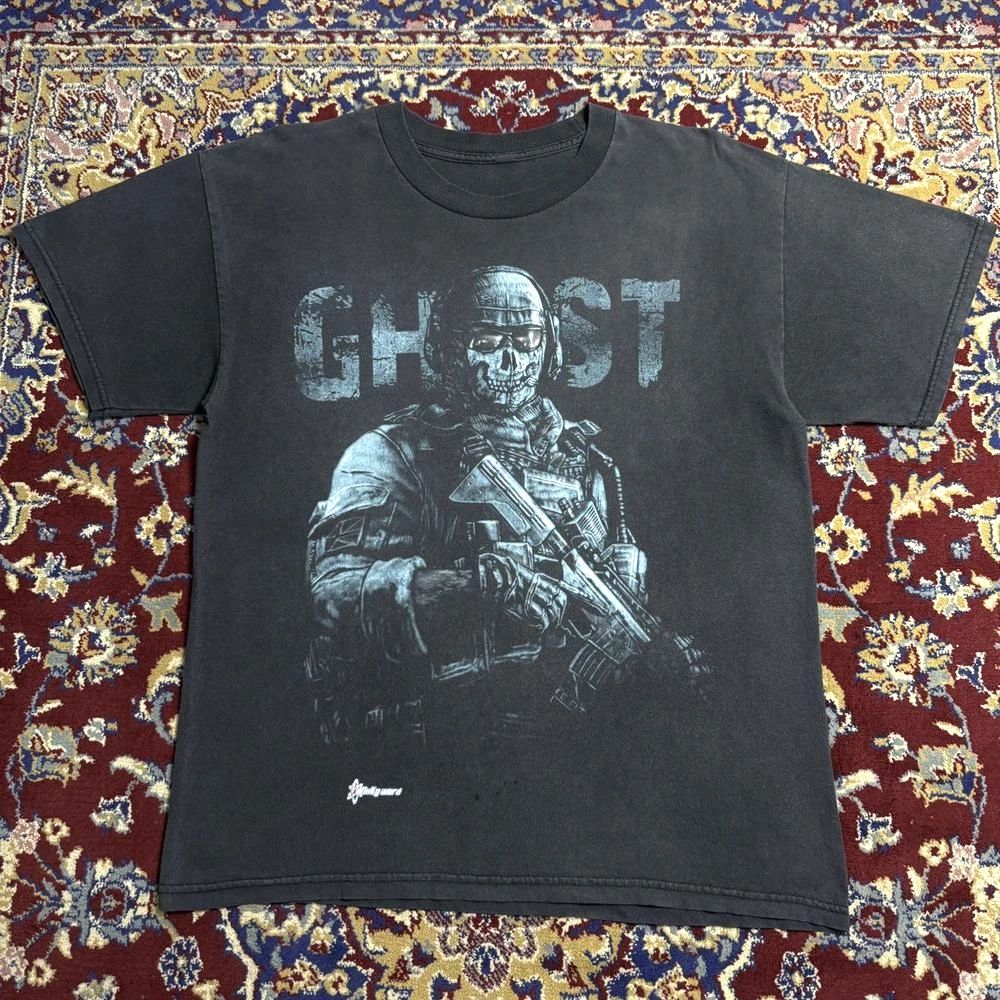 Call of Duty Modern Warfare 2 MW Ghost T-Shirt Video Game Promo Graphic Tee