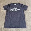 RARE Lonely Ghost Dutch Bros Gray Cotton Graphic Logo Men's Short Sleeve T-Shirt