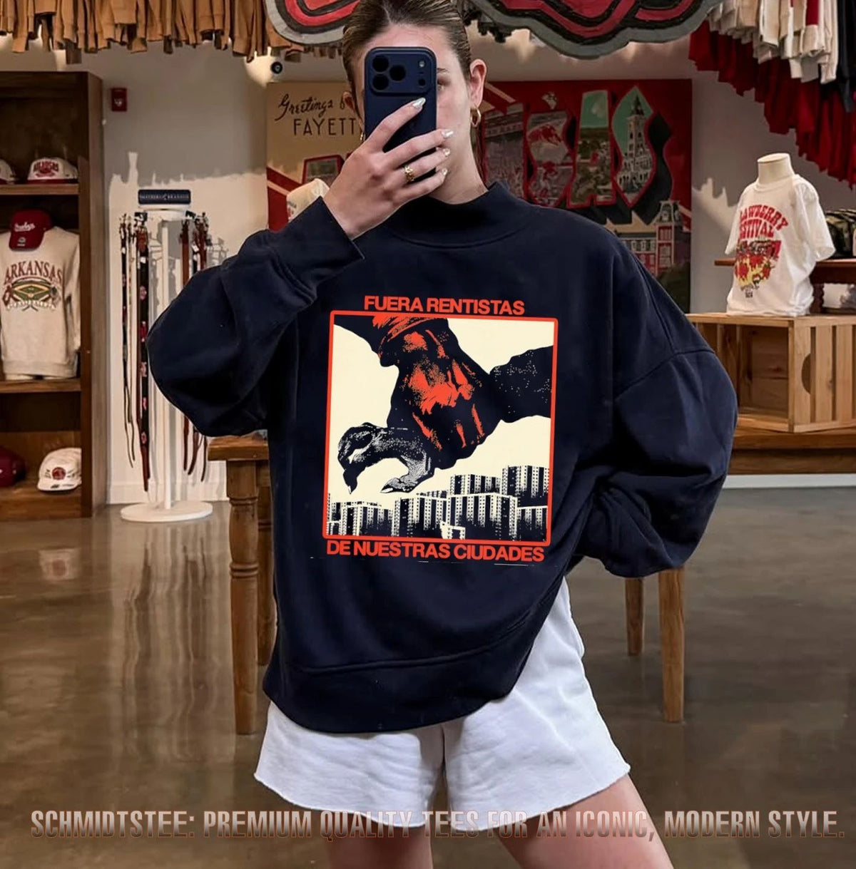 Fuera Rentistas de Nuestras Ciudades housing rights shirt