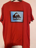 QUIKSILVER Logo Red Surf Tee Shirt Men XL B30