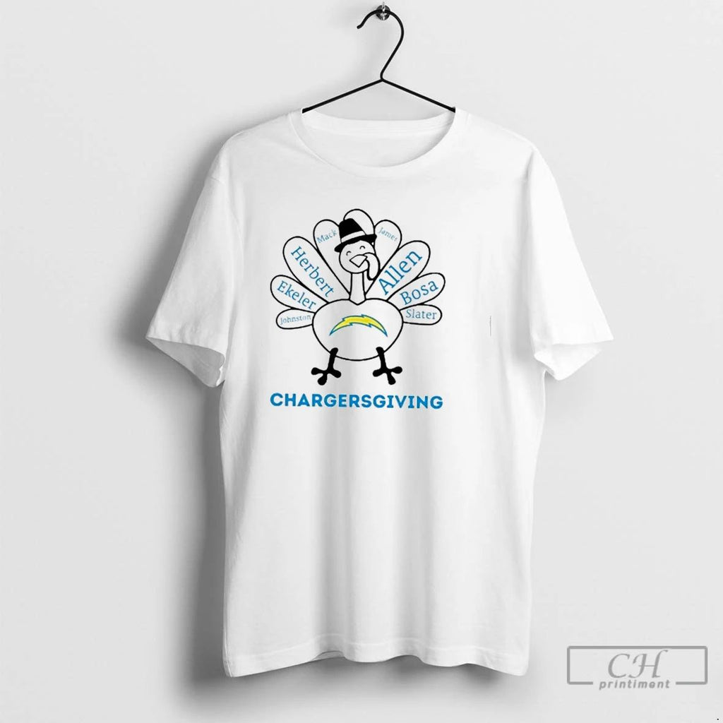 Premium Chargersgiving Los Angeles Chargers X Thanksgiving T Shirts