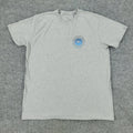 Quiksilver Shirt Men's Large Gray The Mountain & Wave Graphic Short Sleeve Adult