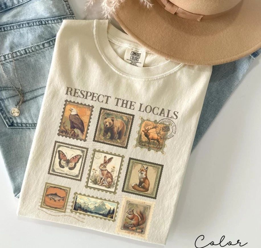 Respect The Local Wildlife T-Shirt, Gift For Nature Lover, Animal Lover Tee