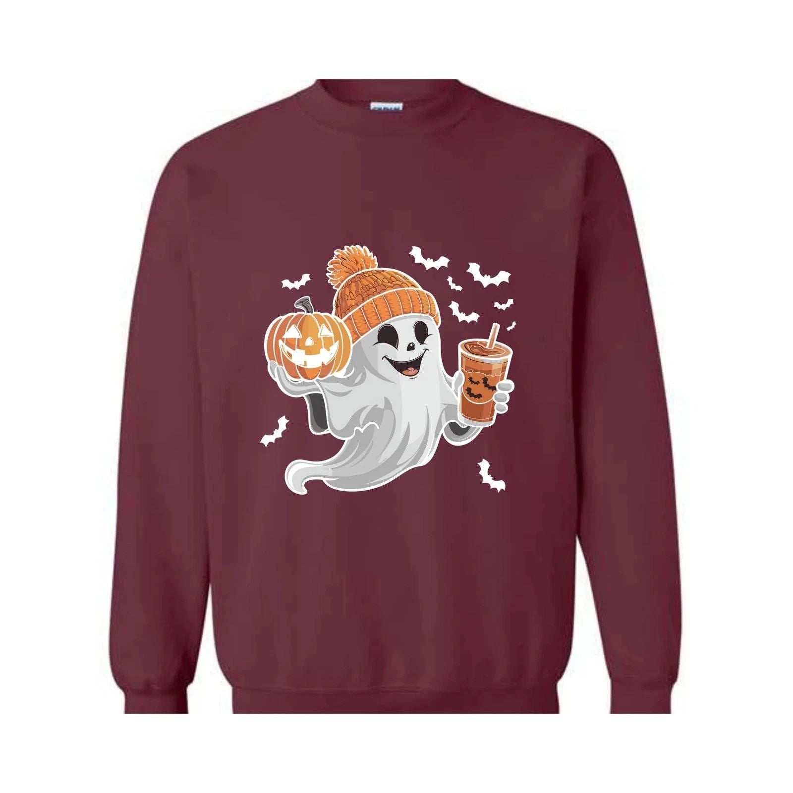 Cute Ghost Sweatshirt, Funny Spooky Sweatshirt, Pumpkin Spice Sweatshirt, Spooky