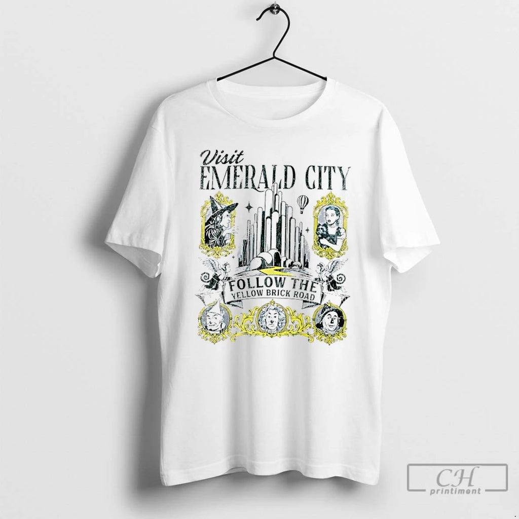 Premium The Wizard Of Oz Visit Emerald City Follow The Yellow Brick Road T Shirts