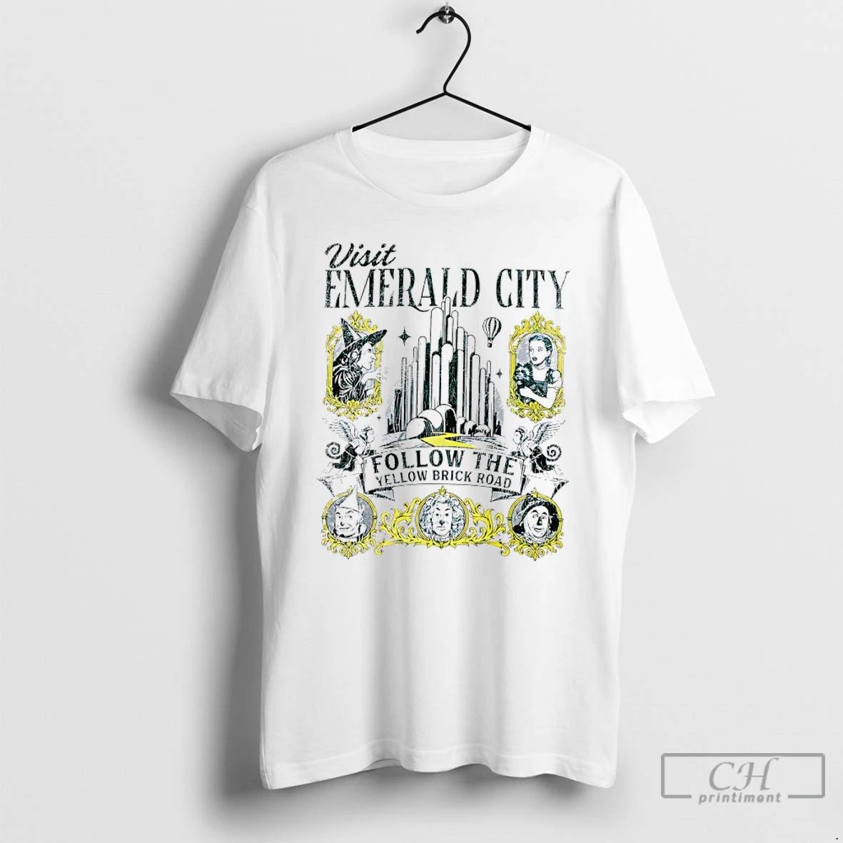 Premium The Wizard Of Oz Visit Emerald City Follow The Yellow Brick Road T Shirts