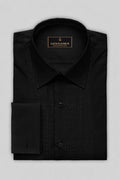 Men’s Black White Geometric Pattern Shirt Slim Fit Stylish Casual Party Wear
