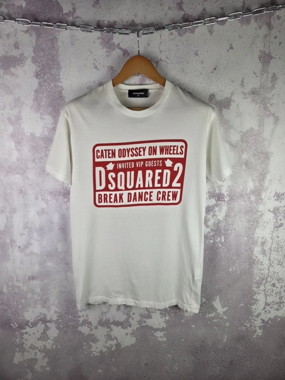 Dsquared2 T-Shirt Men's Luxury Big Logo Classic White Size M