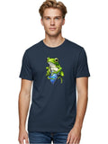 Frog-With-Diamond-2 Mens Graphic Tee, 100% Cotton, Casual Summer Wear
