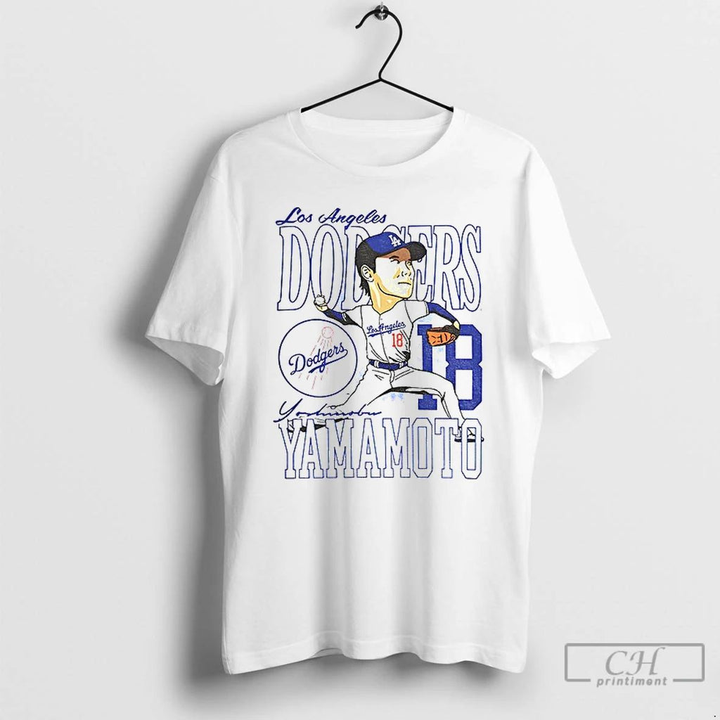 Premium Yoshinobu Yamamoto 18 Posing Mvp Los Angeles Dodgers 2025 World Series Champions T Shirts