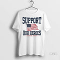 Officials Tunnel To Towers Foundation Support Our Heroes Barstool Sports Usa Flag Ladies T Shirts