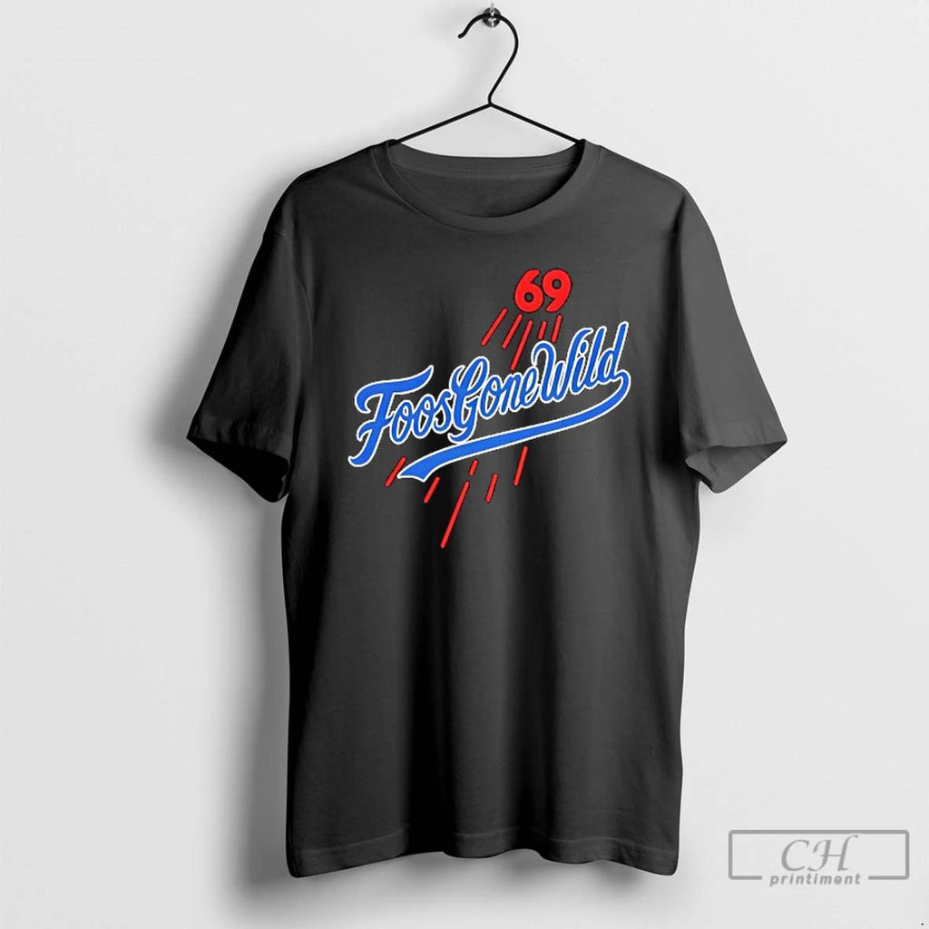 Classic Los Angeles Dodgers Saca La Bolsita Foos Gone Wild Number 69 T Shirts