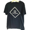 Volcom Men's Logo Short Sleeve Crew Neck Navy Blue Pullover Tee Size Medium