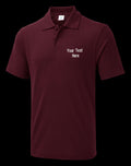 Personalised Custom Embroidered Polo Shirt your text unisex workwear Event Top