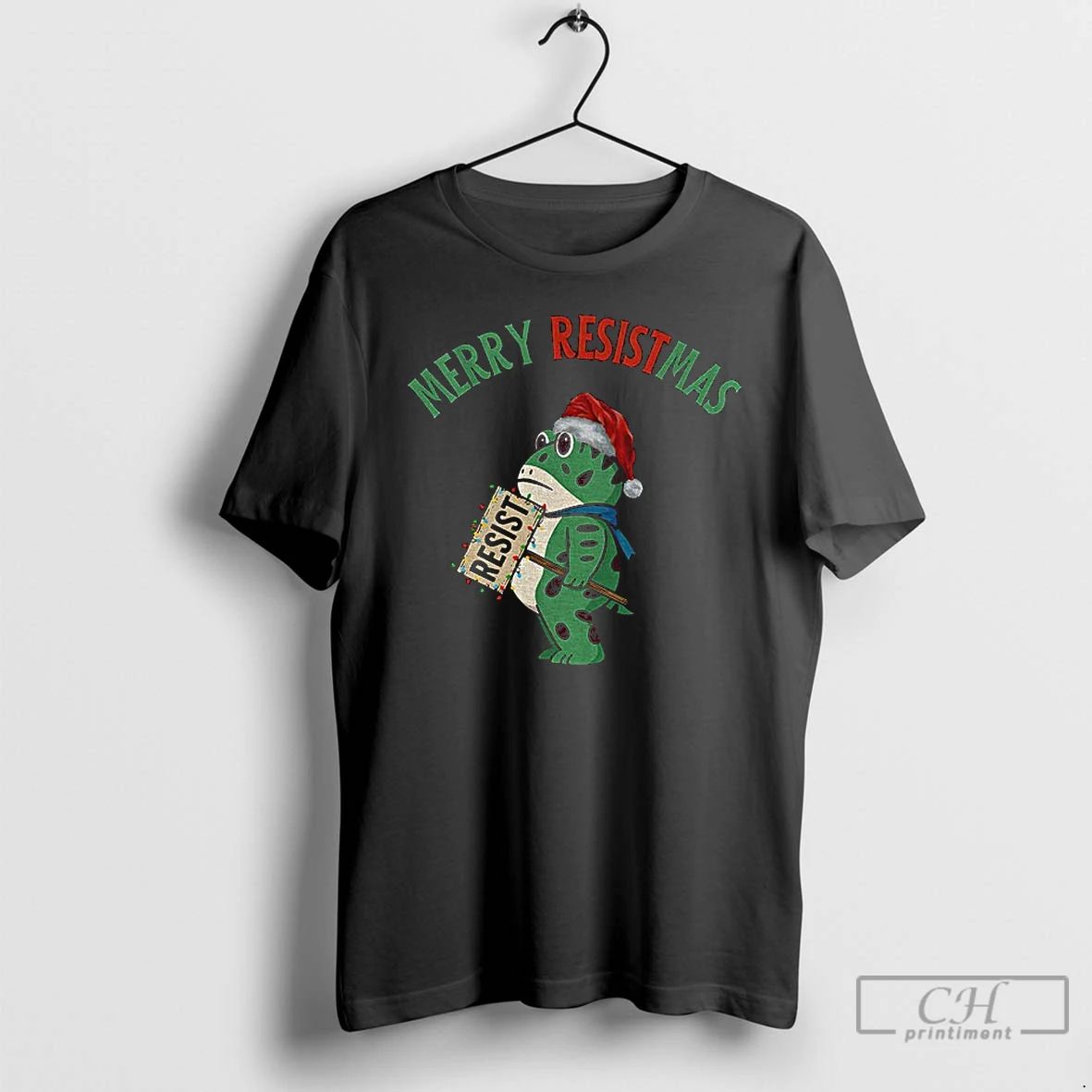 Classic Portland Frog Protest Resist Fascism Antifa Protest Merry Resistmas Christmas T Shirts