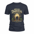 Funny Hello Darkness My Old Friend T Shirt Mens Beer Lover Guinness Style Tee