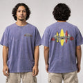 Vintage 90s Hanalei Kauai Hawaii Surf Tee Blue Purple Fade USA Y2K L