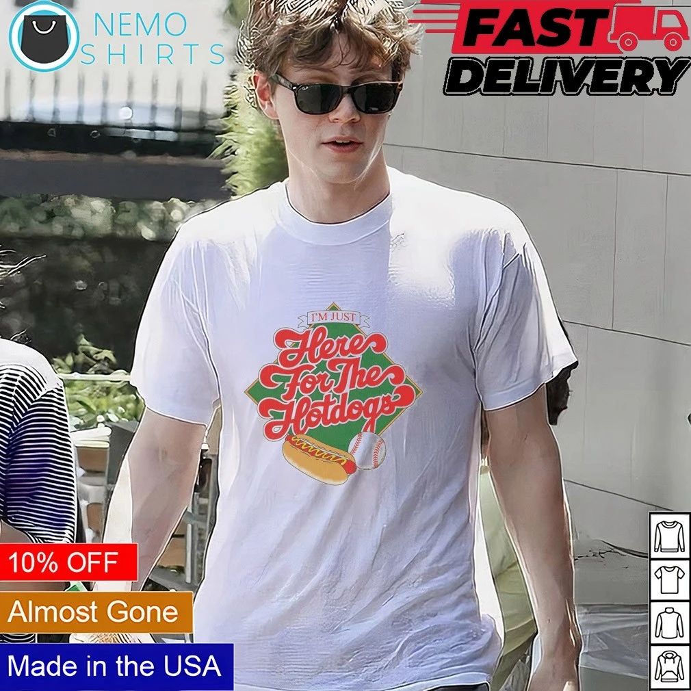 I’m Just Here for the Hotdogs Baseball Retro shirt