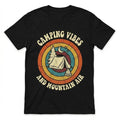 Vintage Camping Vibes Mountain Air T-Shirt Retro Hiking Outdoor Graphic Tee Top