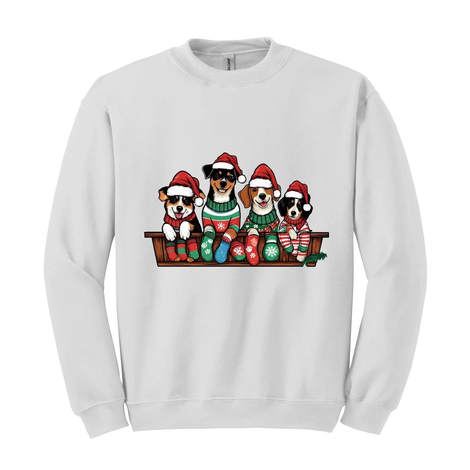 Funny Christmas Dog Sweatshirt, Cute Dogs Sweater, Christmas Party, Dog Lover Sw