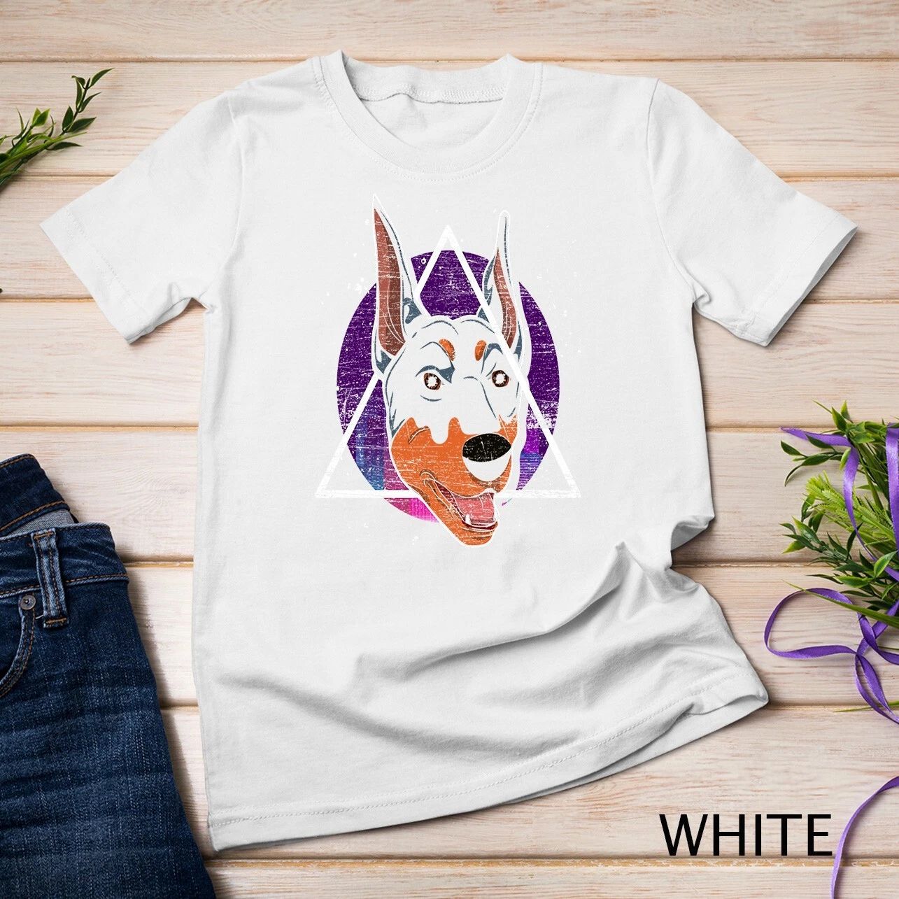 Dog Owner Animal Lover Pet Vaporwave Dog Lover Doberman Unisex T-shirt