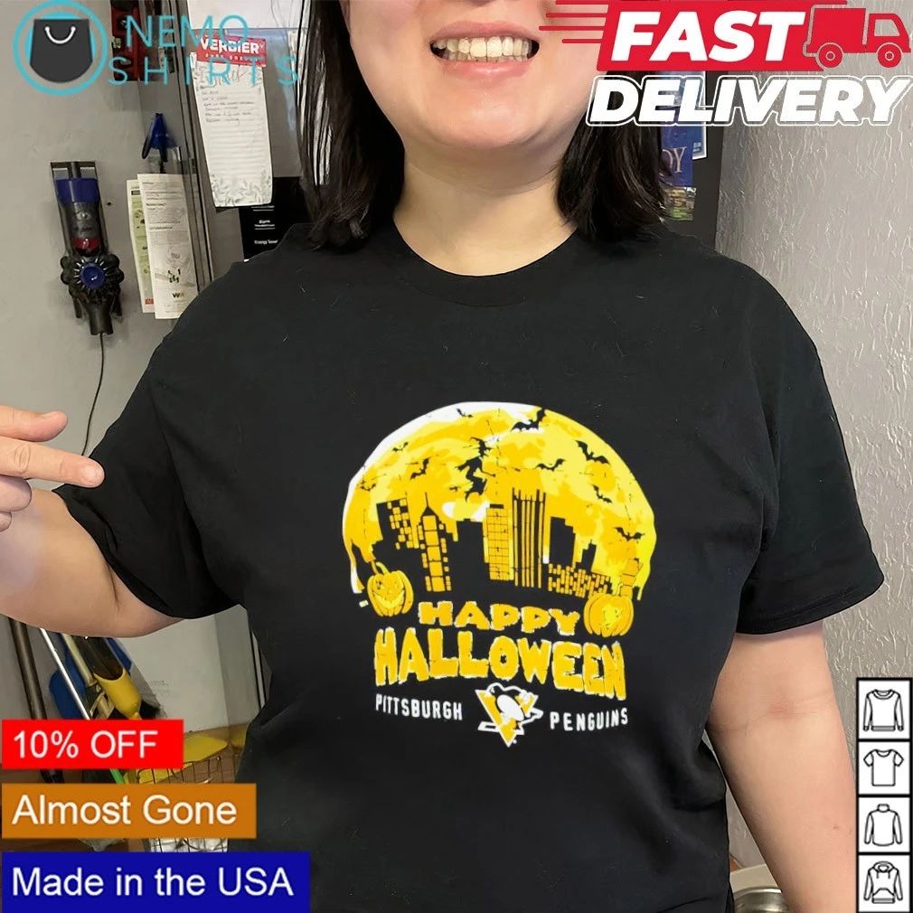 Pittsburgh Penguins Happy Halloween Moon shirt
