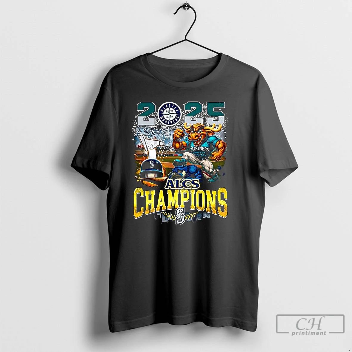 Classic Seattle Mariners Alcs Champions 2025 Mascot T Shirts