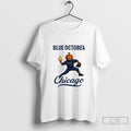 Premium Blue October Chicago Cubs Pumpkin Happy Halloween T Shirts