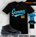 Tee Shirt Matching AJ 11 Gamma Blue 2025 To Match Sneaker Jersey 11s T-Shirt