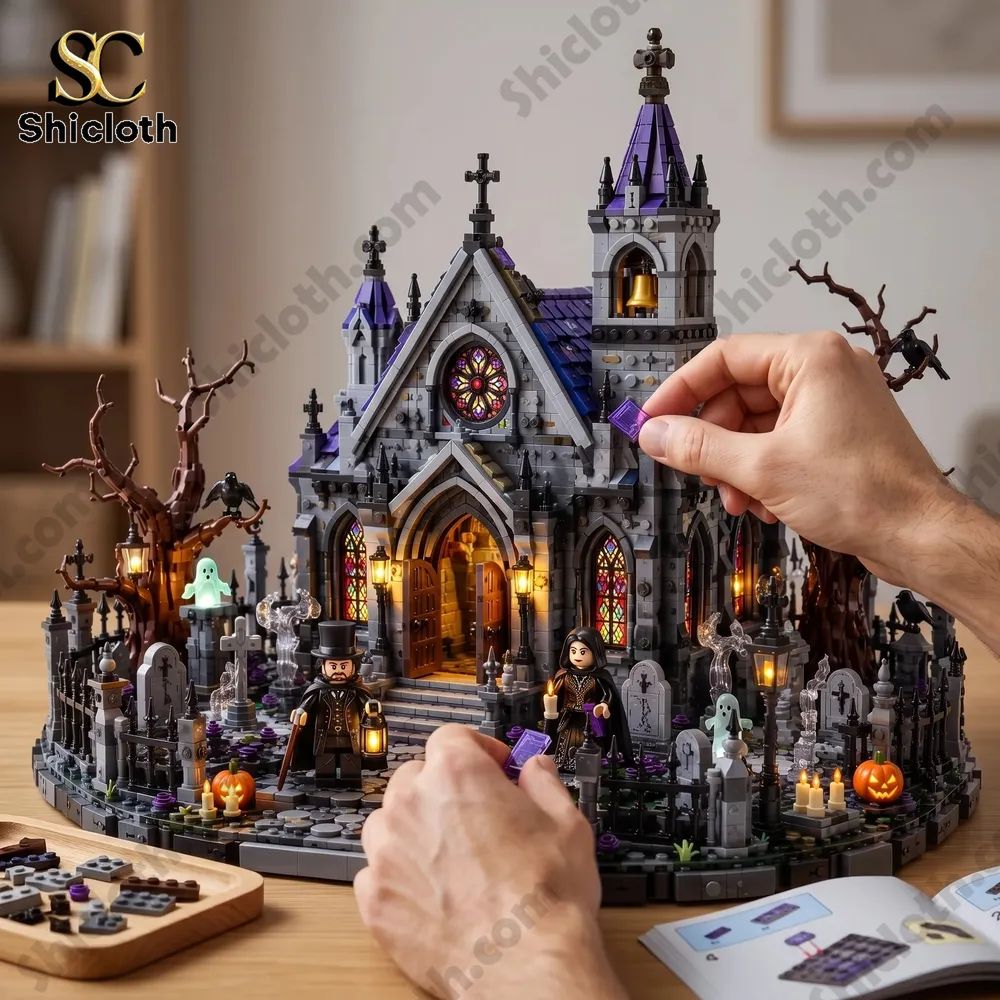 Haunted Gothic Chapel Building Brick Set