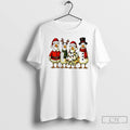 Classic Ducks In Holiday Costumes Lights Christmas White T Shirts