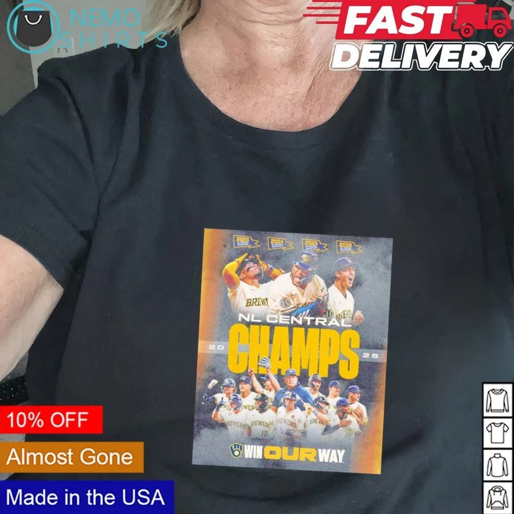 Milwaukee Brewers NL Central Champs 2023-2026 Win Our Way Collage shirt