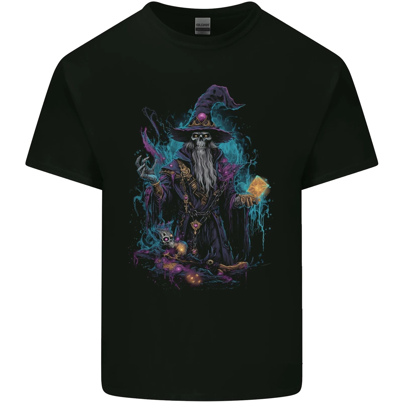 Fantasy Wizard Warlock 6 Mens Cotton T-Shirt Tee Top