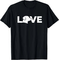 Love Dog Silhouette Shirt – Cute Pet Lover Valentine Tee T-Shirt