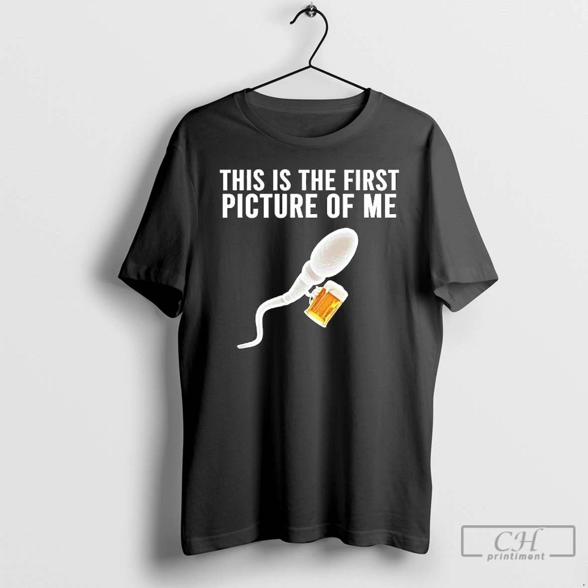 Premium Sperm Cell Holding A Beer This Is The First Picture Of Me T Shirts