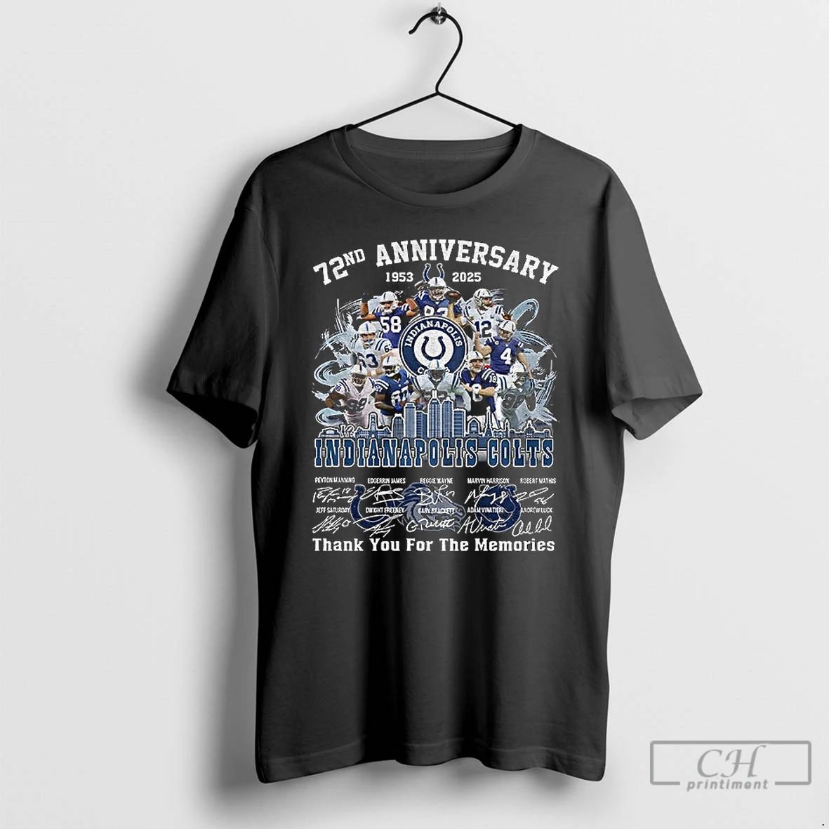 Premium Indianapolis Colts 72nd Anniversary 1953 2025 Colts Forged Thank You For The Memories Signatures
