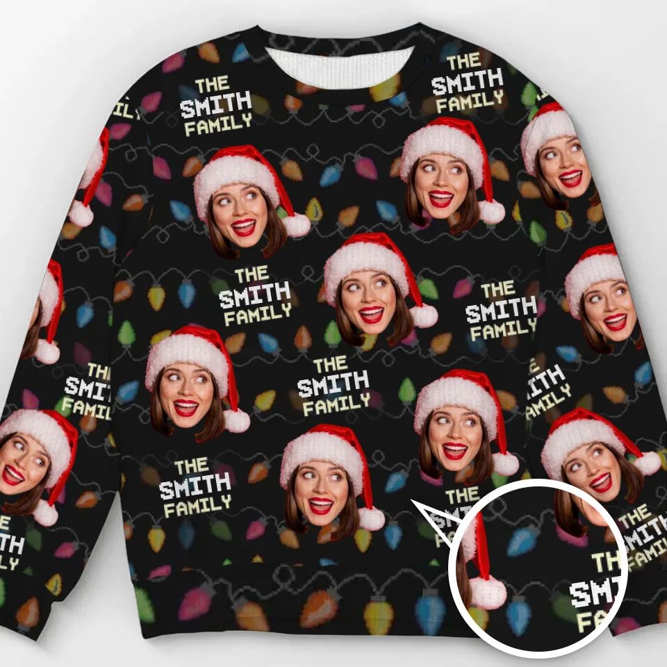 Christmas Is A Time To Gather With Family - Family Personalized Custom Ugly Sweatshirt - Unisex Wool Jumper - Christmas Gift For Family