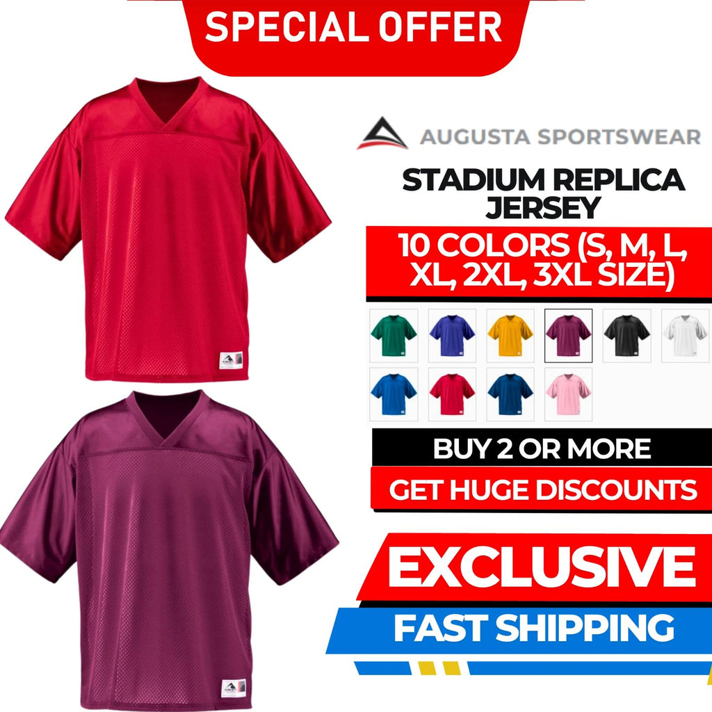 Augusta Sportswear 257 Men's 100% Polyester Stadium Replica Stylish Jersey