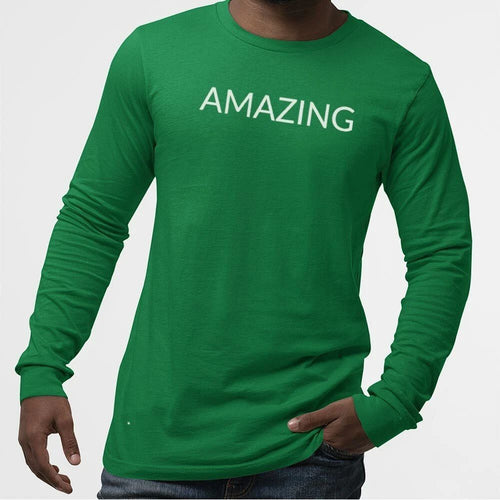 AMAZING UnisexTshirtLongSleeve-Simple Minimal Printed One Liner