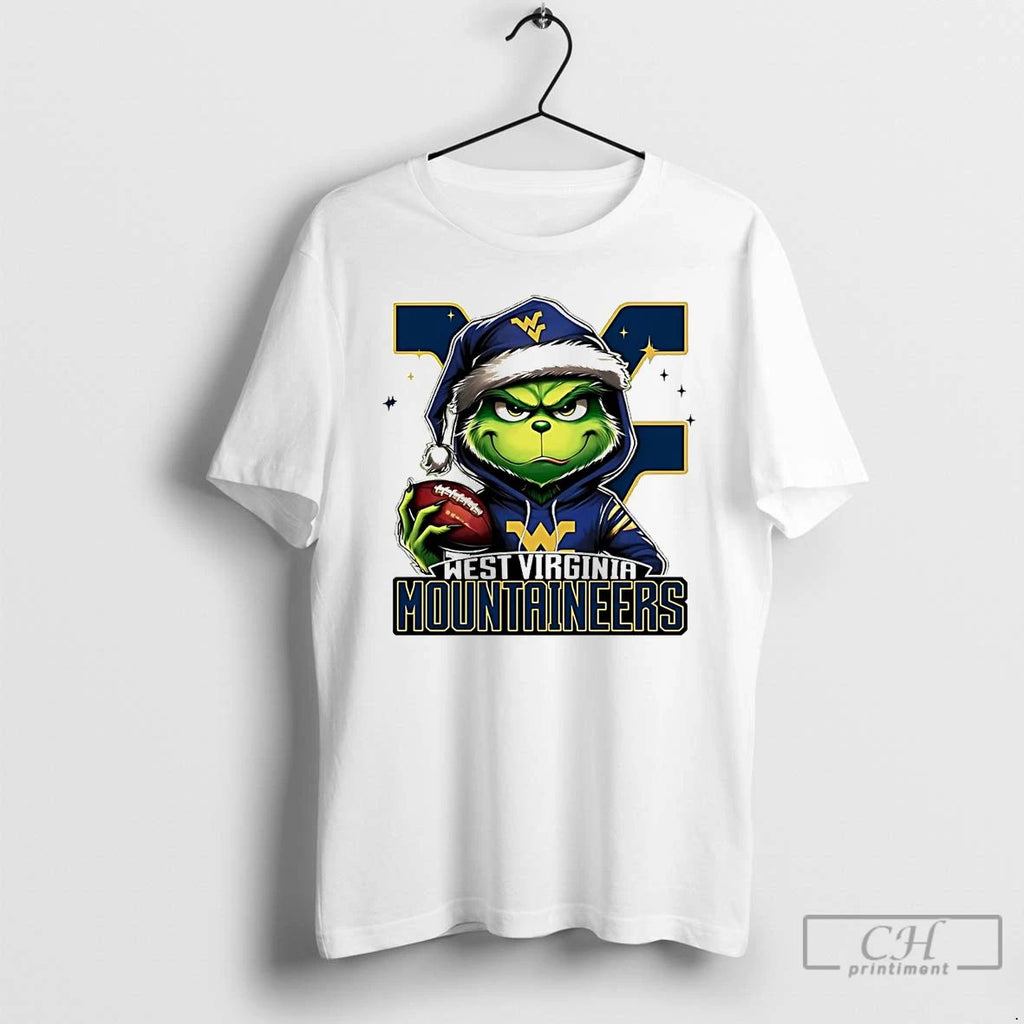 Classic Grinch West Virginia Mountaineers Ball Christmas T Shirts