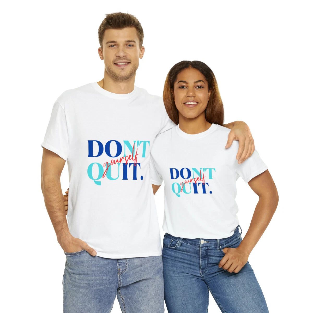 Unisex Heavy Cotton Tee Shirt, Motivation T-Shirt, Don't Quit T-shirt