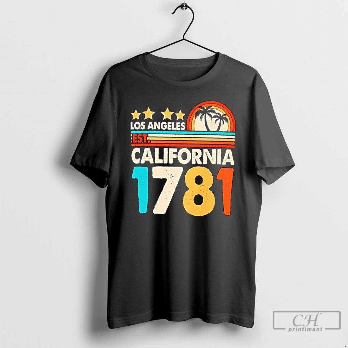 Classic Los Angeles California 1781 Retro T Shirts