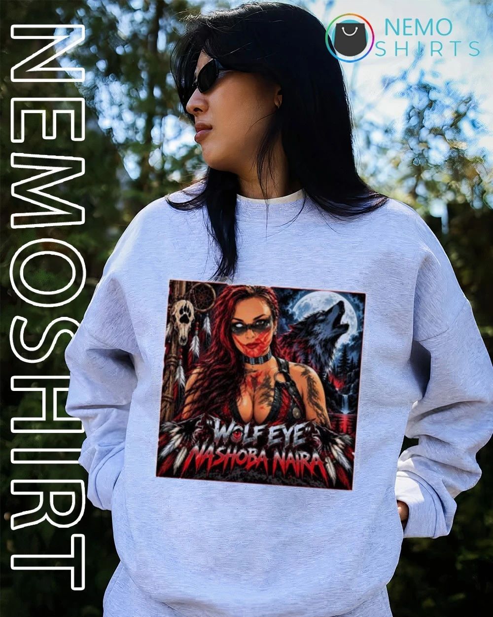 Wolf Eye Nashoba Naira Native American Art shirt