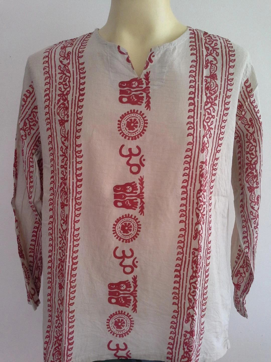 OM Ganesh Men's T Shirt Hindu India Meditation Brown L XL 2XL ft09 Red Print