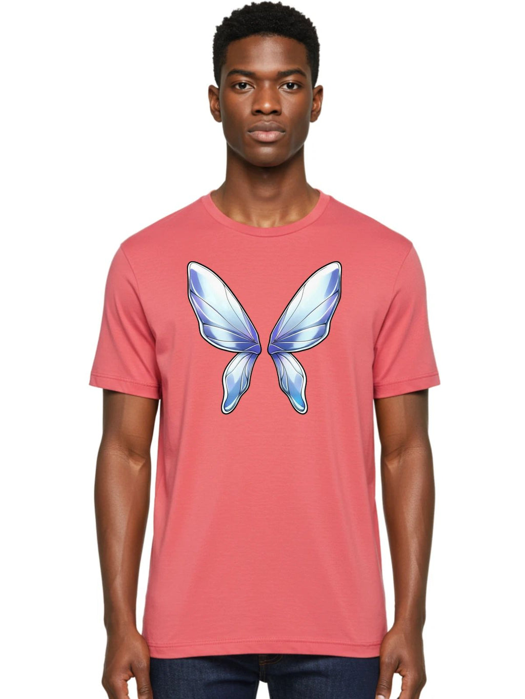 Gemstone-Wings Mens Graphic Tee, 100% Cotton, Casual Summer Wear