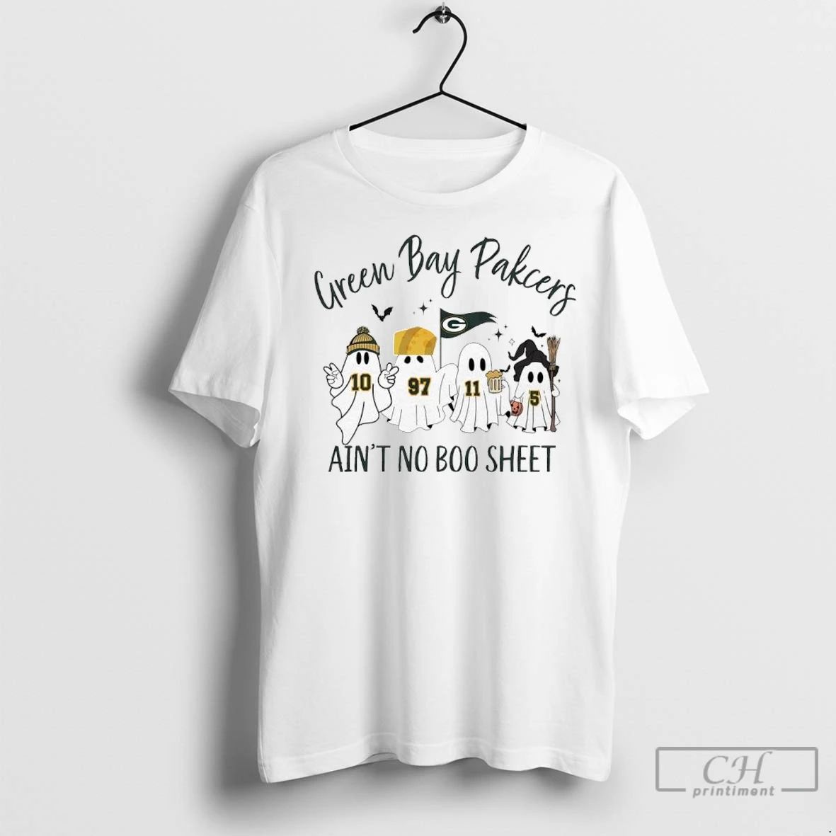 Premium Ghost Halloween Green Bay Packers Players Jersey Numbers 10 97 11 5 Aint No