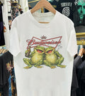 Bud Two Frogs Beer T-Shirt Vintage Retro Graphic Tee S-5XL