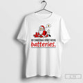 Premium Santa Claus My Christmas Spirit Needs Batteries Merry Christmas T Shirts