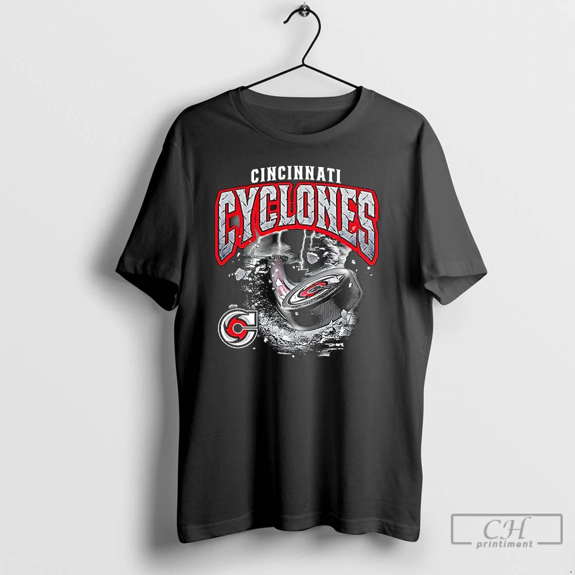 Classic Cincinnati Cyclones Storm Warning Nhl T Shirts