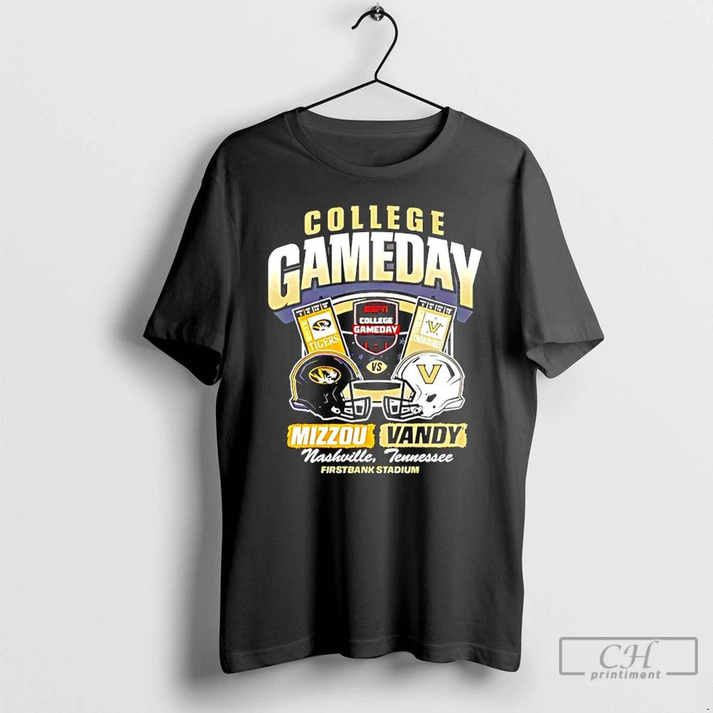 Classic Missouri Tigers Vs Vanderbilt Commodores 2025 College Gameday T Shirts